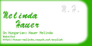 melinda hauer business card